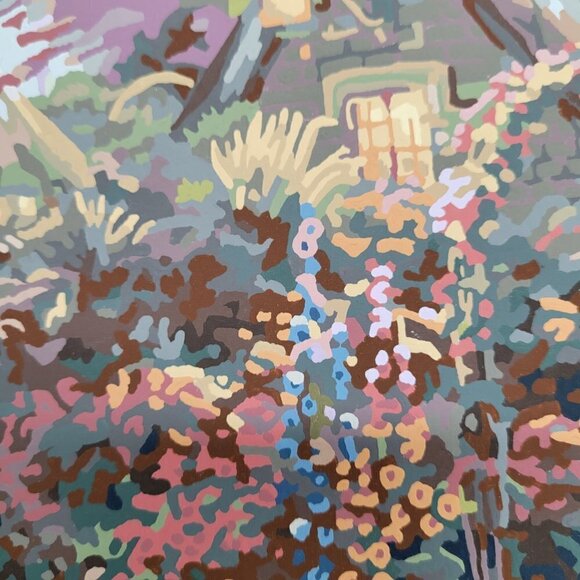 Thomas Kinkade Lamplight Bridge Paint‎ By Number Finished Painting 20by16 - Picture 7 of 17